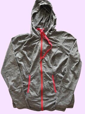 Lukka Striped Zip-Up Hoodie with Pink Trim 3/$10 or 5/$15